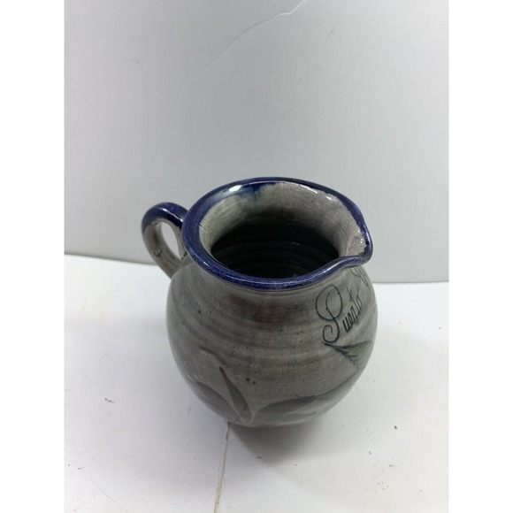 Mexican Folk Tonala Pottery art puerto vallarta vase creamer pitcher Bird - Picture 7 of 9